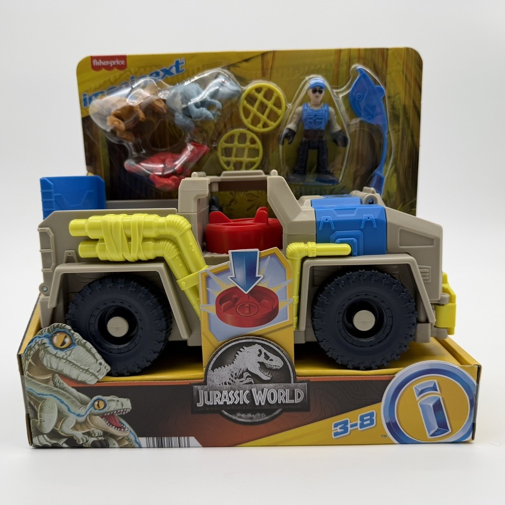 Imaginext Jurassic World Track & Transport Dino Truck & Figure Set,8 Pieces
